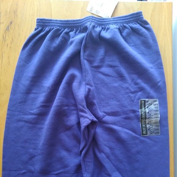 NWT Vintage Fruit of the Loom Sweatpants Joggers Purple - Picture 2 of 6